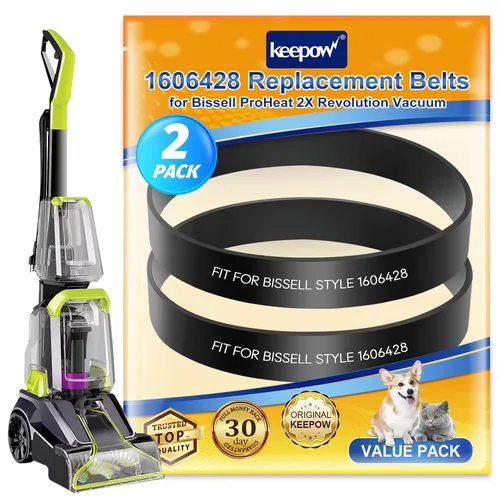 KEEPOW Correas de repuesto compatibles con Bissell TurboClean/PowerForce PowerBrush Pet Carpet Cleaner 2987, 1986, 2910, 2190W, 2806, 28062, 28068,