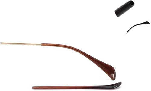 Miniatura 6 de 2 pares de puntas de extremo para lentes de sol, calcetines de oreja, tubo, de plástico, cemento, fundas de repuesto cómodo para piernas de metal