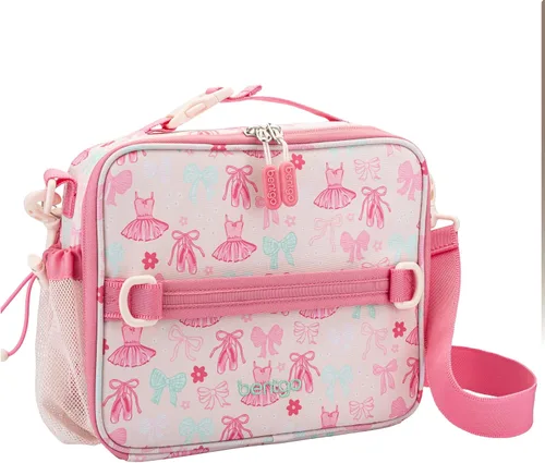 Bentgo Kids Prints Lunch Bag - Double-Insulated, Reusable, for Kids 3+, Adjustable Strap; Holds Lunch Box/Water Bottle/Snacks; Easy-Clean,