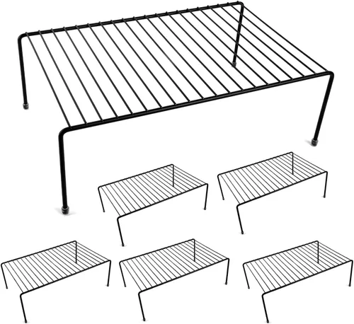 Miniatura 7 de Estante grande de almacenamiento para gabinete (16.1 x 10.2 pulgadas), organizador de encimera de cocina, refrigerador y estante de almacenamiento