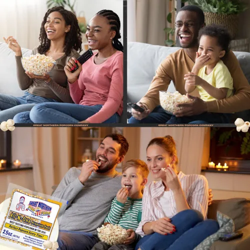 Miniatura 7 de Great Northern Popcorn Packs - Paquetes de palomitas de maíz estilo cine, 2.5 onzas, todo en uno, sal, paquetes de aceite para máquinas de reventar