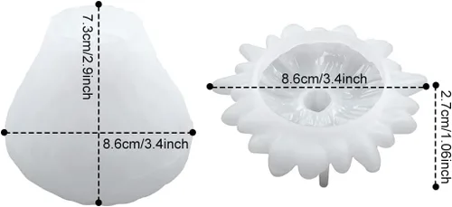 Miniatura 5 de Moldes de resina para tarro de fresa, tarros de almacenamiento, molde de silicona 3D de resina epoxi para baratijas con tapa para manualidades