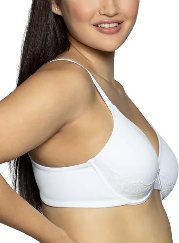 Miniatura 2 de Vanity Fair Brasier de realce de espalda completa para mujer con encaje, tela elástica en 4 direcciones, copas ligeramente forradas hasta DD