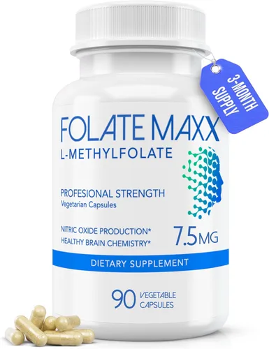 L Metilfolato 7.5mg - Suplemento de metilfolato para mujeres y hombres - Vitamina metilada de alta potencia B9 5-MTHF para energía, estado de ánimo