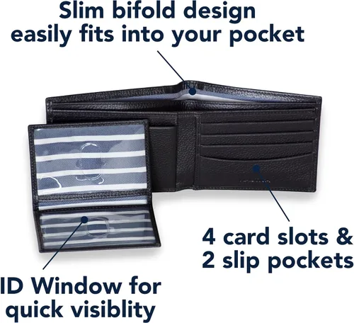 Miniatura 5 de Nautica Classic J-Class Leather Bifold Wallet