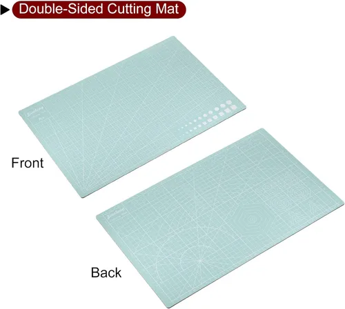 Miniatura 6 de HARFINGTON Alfombrilla de corte autorreparable A3 de 18 x 12 pulgadas, tabla de cortar de doble cara para manualidades, trabajo de arte, corte