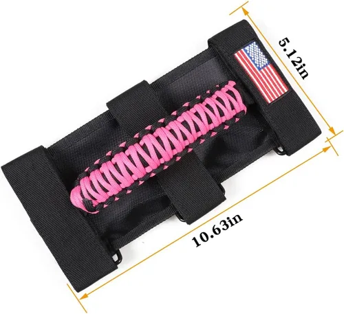 Miniatura 4 de 2 asas de agarre para barra antivuelco, mango de agarre de paracaídas para Jeep Wrangler YJ TJ JK JL y Gladiator JT 1955-2022 UTV ATV, apto