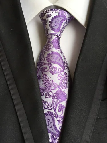Miniatura 117 de WeiShang Lote de 6 corbatas clásicas de seda para hombre, corbatas tejidas jacquard