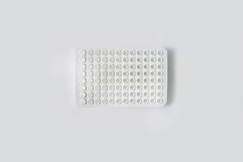 Miniatura 9 de Placas PCR de 0.0 fl oz de 96 pocillos, sin faldón, placa PCR de polipropileno transparente, 10 placas de tubos de pared ultrafinos, sin ADNasa/RNasa