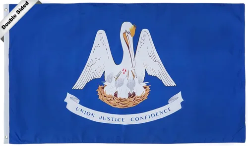 Miniatura 34 de SYII Bandera del estado de Alabama de 3 x 5 pies, banderas de 3 capas de doble cara del estado de Delaware con 2 ojales de latón y cabecera de lona