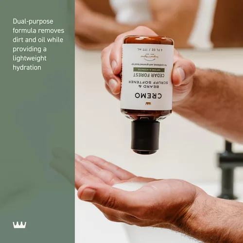 Miniatura 4 de Cremo Cedar Forest Suavizante para Barba y Vello Facial Áspero, Suaviza y Acondiciona el Vello Facial Áspero de Todas las Longitudes en Solo 30