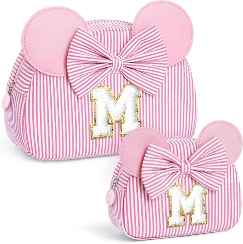 Miniatura 32 de Regalos de Navidad para niñas, bolsa de maquillaje con inicial, bolsas de cosméticos, bolsa de maquillaje de viaje, regalos de cumpleaños Azul