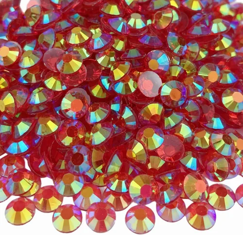 Miniatura 8 de Diamantes de imitación de resina con parte trasera plana, 10000 diamantes de imitación redondos de resina AB de 0.118 pulgadas para ropa, botellas