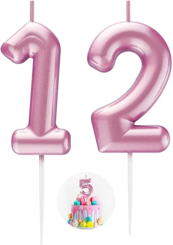 Miniatura 74 de Velas número 2 arcoíris con número 3D de feliz cumpleaños para decoración de fiesta de pastel de cumpleaños, suministros de celebración