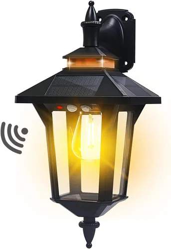 Miniatura 8 de Linterna de Pared Solar con 3 Modos, Luz de Pared Solar con Sensor de Movimiento Impermeable, Luces LED de Porche Delantero del Anochecer al