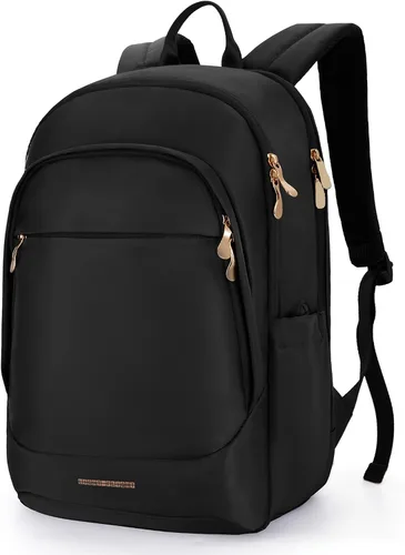Mochila para laptop LIGHT FLIGHT, mochila para laptop para mujeres, bolsa de viaje para laptop, mochila grande para la escuela universitaria, Negro