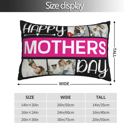 Miniatura 6 de Funda de almohada personalizada para el día de la madre, funda de almohada personalizada con collage de fotos, funda de almohada para el día