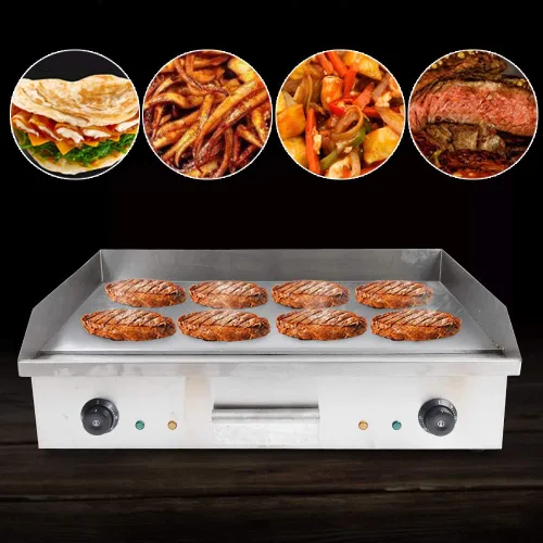 Miniatura 3 de Plancha eléctrica de doble control de 3000 W Plancha eléctrica de alimentos Parrilla de encimera Placa caliente plana Cocina eléctrica Encimera