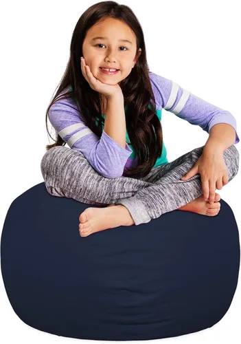 Miniatura 4 de Posh Stuffable Kids Funda de Silla Puf Rellenable para Almacenamiento de Animales de Peluche - Organizador de Juguetes Infantiles, Mediano 27