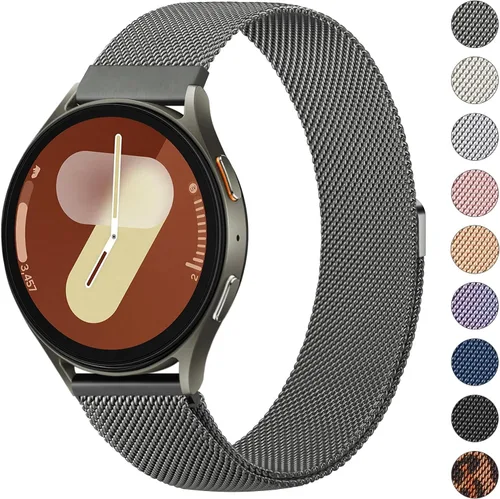 Miniatura 10 de Amzpas Bandas de metal compatibles con Samsung Galaxy Watch 7 Band 1.575 in 1.732 in, Galaxy Watch FE 1.575 pulgadas, 0.787 pulgadas, correa