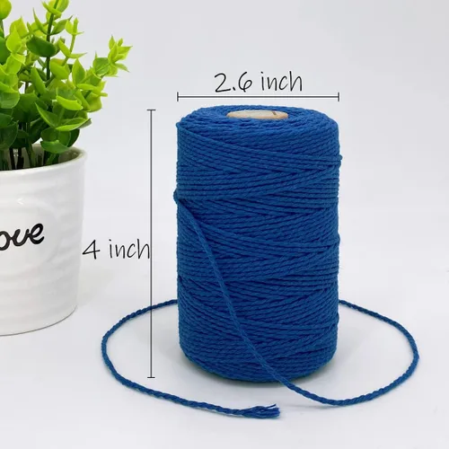 Miniatura 6 de Cuerda de cordel de algodón de 500 pies para carniceros de cocina, cordel de cocina para manualidades, asado, envoltura de regalos, decoración
