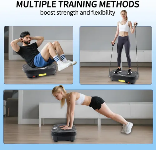 Miniatura 13 de Homesy Vibration Plate Exercise Machine, Vibrating Plate for Lymphatic Drainage, Full Body Shake Platform Board for Home Fitness and Fat Burning