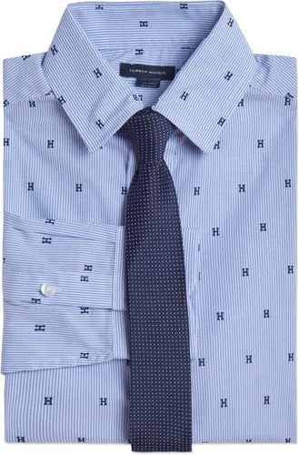 Miniatura 2 de Tommy Hilfiger Camisa de vestir de manga larga para niño con lazo recto, cuello abotonado y mangas con puños
