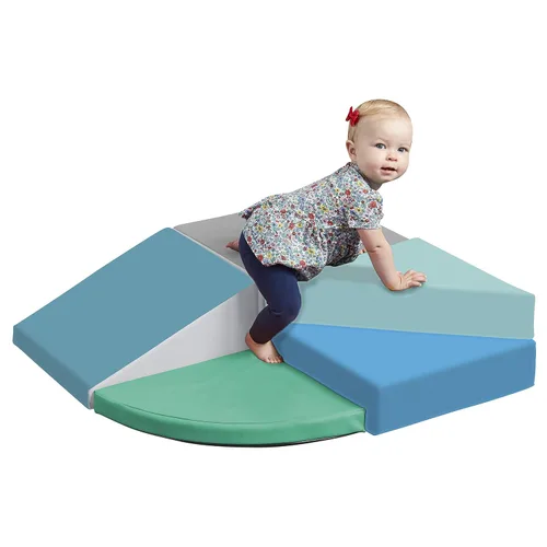 Miniatura 10 de ECR4Kids SoftZone Junior Tiny Twisting Climber, conjunto de juego para principiantes, contemporáneo, 5 piezas