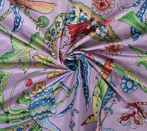 Yard - Tela de gasa de algodón con estampado floral de 45 pulgadas de ancho, color negro, para costura (5 yardas, rosa bebé)