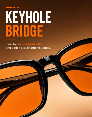 Miniatura 7 de TIJN Lentes con bloqueo de luz azul con doble revestimiento AR lente ámbar naranja para juegos de computadora