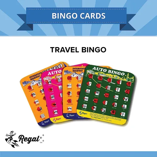 Miniatura 2 de Regal Games Juego de bingo de carreteras interestatales para viaje, cartas de bingo para vacaciones familiares, viajes en automóvil y viajes por