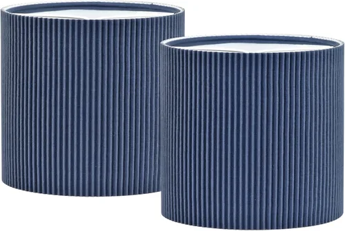 Miniatura 10 de KETTE - Pantallas de lámpara de tela plisada con clip para lámpara de mesa, araña, pared, juego de 2, tambor pequeño, 5.4"×5.4"×H5.2", tela TC