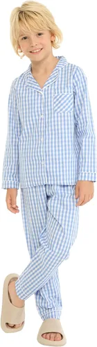 Miniatura 3 de Mud Kingdom Conjunto de pijama Boutique para niñas y niños, ropa de dormir de manga larga con cuello