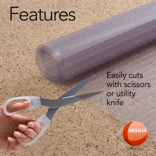 Miniatura 7 de RESILIA Deep-Pile Carpet Runner - Protector de alfombras y tapetes de vinilo plástico, protectores de piso de vinilo transparente e impermeable, 27