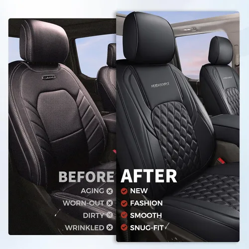 Miniatura 7 de Huidasource - Funda personalizada para asientos de automóvil, de cuero, impermeable, protector de cojines de asiento delanteros y traseros