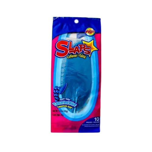 Miniatura 4 de Dulces Pigui - Paletas cachetada sabor tamarindo azul, dulce mexicano (10 paletas)