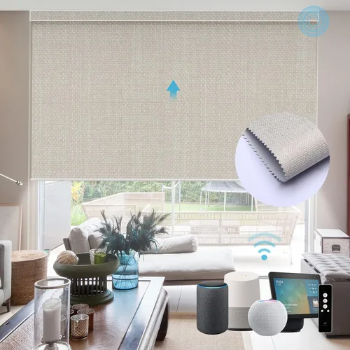Miniatura 17 de SmartWings Persianas Motorizadas con Sombras para Ventana Control Remoto Funciona con Thread Apple Homekit Z-Wave Alexa 100% Blackout de Doble Cara