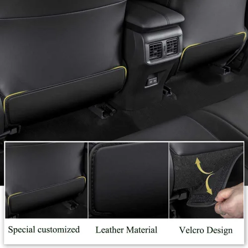 Miniatura 3 de XITER 2 protectores de cuero para asiento de automóvil con logotipo de "Frontier", alfombrillas impermeables para asiento trasero para Nissan