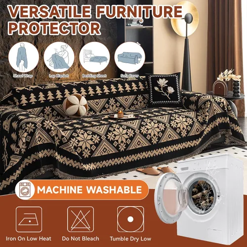 Miniatura 148 de VClife Fundas de sofá bohemio de felpilla para sofá seccional, fundas de sofá suaves y antideslizantes para sofá de 2 cojines, protector de muebles