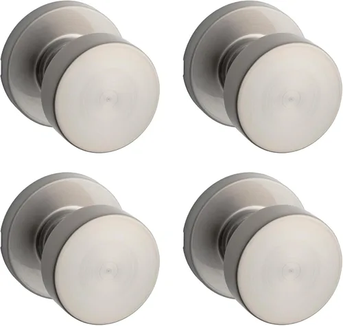 Miniatura 42 de Kwikset Pismo - Pomo de puerta redondo simulado, manija de un solo lado para armarios, puertas dobles francesas y despensa, pomo de puerta
