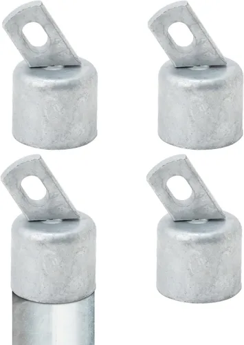 Miniatura 15 de VIVIDA Extremo superior del riel de 1-5/8" para valla de enlace de cadena, tapa de extremo de riel para tubo de diámetro exterior de 1-5/8", acero