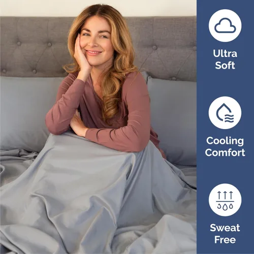 Miniatura 4 de Juego de sábanas Queen de 6 piezas, sábanas transpirables y refrescantes, sábanas de hotel, ropa de cama con bolsillos profundos y fácil ajuste, 05