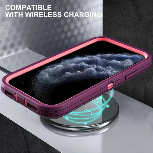 Miniatura 6 de YKHJKLEC para iPhone 11 Pro Max, Funda Militar Grado 3 en 1 Resistente a Prueba de Golpes/Caídas/Polvo con 2 Piezas de Protector de Pantalla