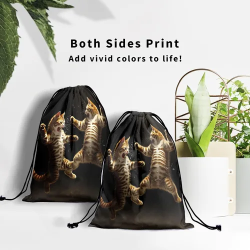 Miniatura 224 de Bolsa de agarre de gimnasia de piel de animal, bolsa de gimnasia con cordón ajustable, bolsa de cuerda para fauna silvestre, Mariposas Galaxy