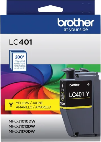 Miniatura 22 de Brother Cartucho de tinta amarillo de rendimiento estándar LC401Y (2 unidades)
