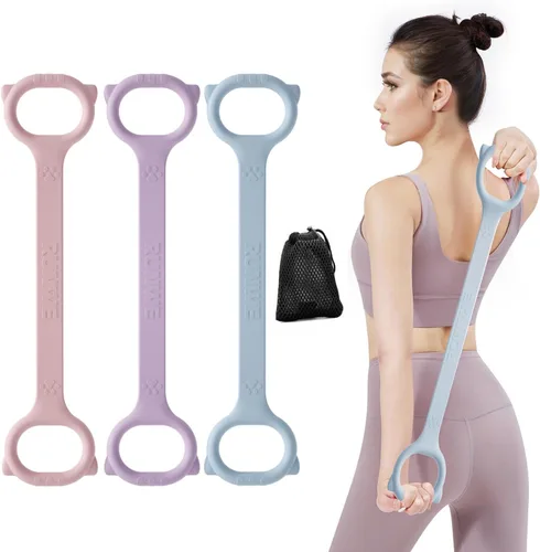 Miniatura 12 de Figure 8 Workout Resistance Band - 3 Elasticities Optional 20 30 40lb, Thicker Durable Arm Back Shoulder Exercise Elastic Rope Yoga Straps Pilates