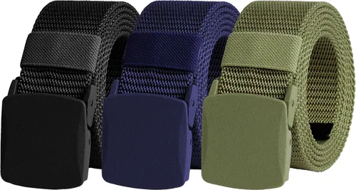 Miniatura 16 de UNGGJKB Men's Tactical Belt, Nylon Casual Elastic Belt, Work Belt That Can Be Cut And Adjusted
