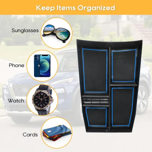 Miniatura 4 de LFOTPP Organizador de consola central INFERIOR para Nissan Rogue 2021 2022 2023 2024 2025 2026 Nissan Rogue [S/SL/SV/Platinum] T33 Caja