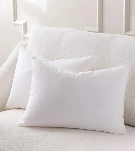 Miniatura 2 de Almohada rectangular de plumón sintético hipoalergénico de 13 x 21 pulgadas, funda de 100% algodón batista, nunca empacada al vacío, fabricada