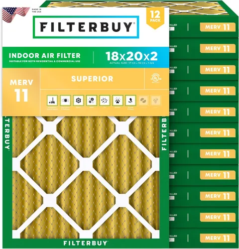 Miniatura 24 de Filterbuy Filtro de aire MERV 11 de 14 x 24 x 1 superior, defensa de mascotas y alergias (paquete de 12), filtros electrostáticos plisados